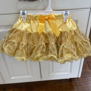Disney Parks small Petti fluffy skirt with Princess Belle colors